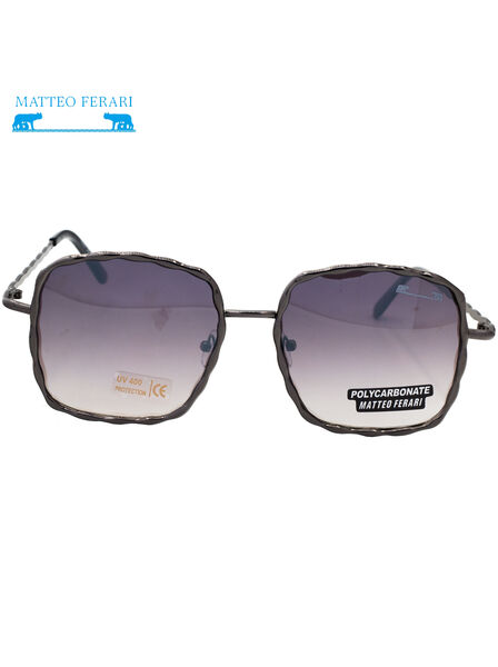 Ochelari de soare pentru Femei, Negru, Ramă metalică, UV400, MFJH-002BK