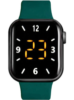 Ceas LED unisex Casual silicon verde LW009015