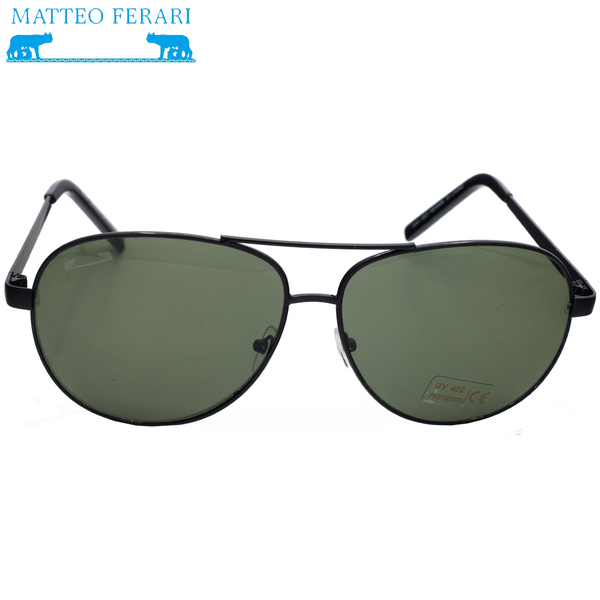 Ochelari de soare Bărbătești, Matteo Ferari, UV400, Pilot, Negru, MFJH-045BK