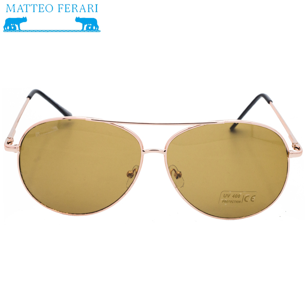 Ochelari de soare Bărbătești, Matteo Ferari, Pilot, UV400, Maro, MFJH-045BR