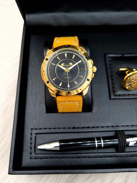 Set bărbătesc Cadou Matteo Ferari, Ceas, Butoni si pix metalic MF077B110G