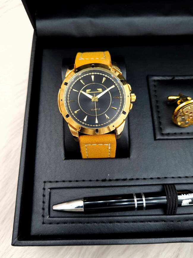 Set bărbătesc Cadou Matteo Ferari, Ceas, Butoni si pix metalic MF077B110G