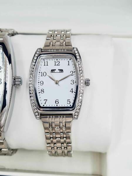 Set cadou ceas clasic pentru el și ea Matteo Ferari argintiu MF016