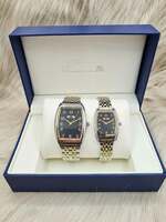 Set cadou ceas clasic pentru el și ea Matteo Ferari argintiu/auriu MF017