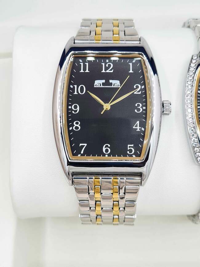 Set cadou ceas clasic pentru el și ea Matteo Ferari argintiu/auriu MF017