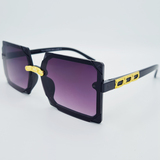 Ochelari de soare cu rame negre și accente aurii, Matteo Ferari, UV400, MFJH-133BK