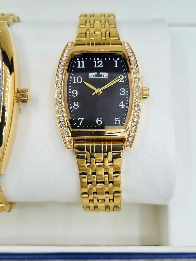 Set cadou ceas clasic pentru el și ea Matteo Ferari auriu MF013