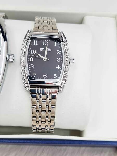 Set cadou ceas clasic pentru el și ea Matteo Ferari argintiu MF015