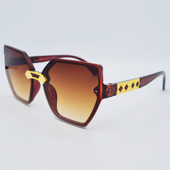 Ochelari de soare maro, pentru Femei, UV400, Matteo Ferari, MFJH-132BR