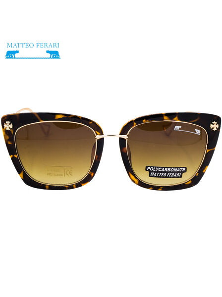 Ochelari de soare pentru Femei, Cat eye, Maro, UV400, MFJH-014BR