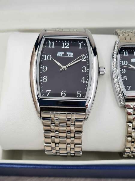 Set cadou ceas clasic pentru el și ea Matteo Ferari argintiu MF015