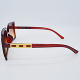 Ochelari de soare maro cu accente aurii si un stil elegant, Matteo Ferari, UV400, MFJH-133BR