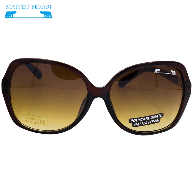 Ochelari de soare maro pentru Femei, Matteo Ferari, UV400, MFJH-016BR