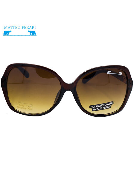 Ochelari de soare maro pentru Femei, Matteo Ferari, UV400, MFJH-016BR