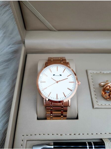 Set bărbătesc Cadou Matteo Ferari, Ceas, Butoni si pix metalic MF002B110G