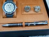 Set bărbătesc Cadou Matteo Ferari, Ceas, Butoni si pix metalic MF021B110G