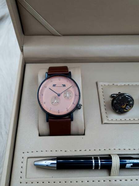 Set bărbătesc Cadou Matteo Ferari, Ceas, Butoni si pix metalic MF023B110G