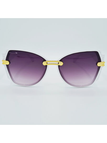 Ochelari de soare pentru Femei, Stil Cat eye, Matteo Ferari, Ramă albă, MFJH-140W