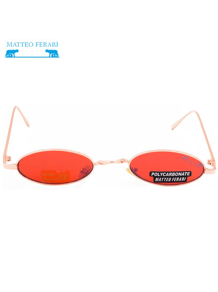 Ochelari de soare Damă, Ramă ovală, lentilă roșie, UV400, MFJH-008R