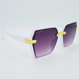 Ochelari de soare Albi, Matteo Ferari, lentilă neagră, UV400, MFJH-139W