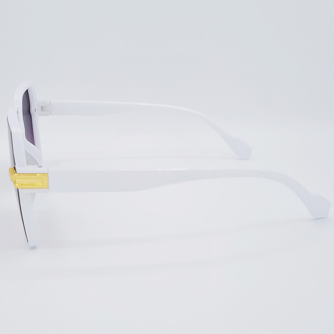 Ochelari de soare Albi, Matteo Ferari, lentilă neagră, UV400, MFJH-139W