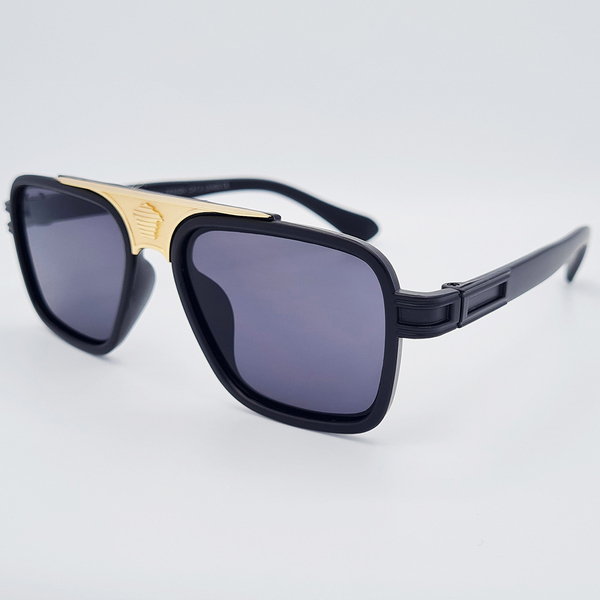 Ochelari bărbătești Matteo Ferari, Negru, Insertii aurii, UV400, MFJH-142BK