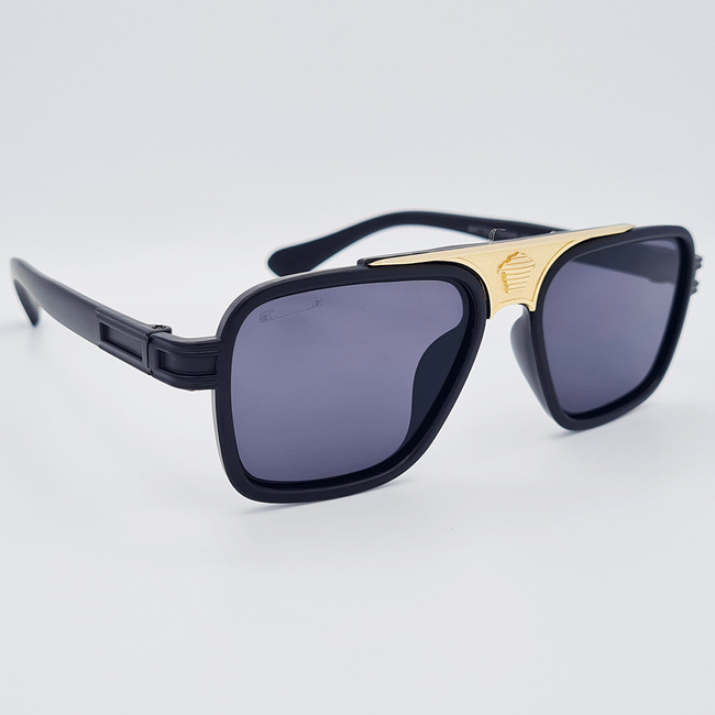 Ochelari bărbătești Matteo Ferari, Negru, Insertii aurii, UV400, MFJH-142BK