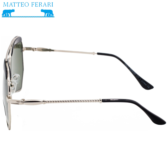 Ochelari de soare Matteo Ferari, UV400, Ramă argintie, MFJH-060S