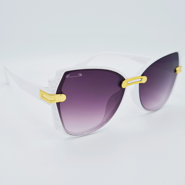 Ochelari de soare pentru Femei, Stil Cat eye, Matteo Ferari, Ramă albă, MFJH-140W