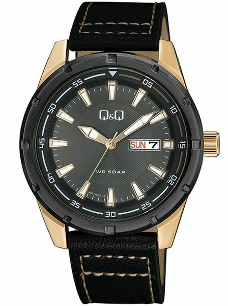 Ceas bărbătesc Q&Q A214J512Y Sport Gold/Black