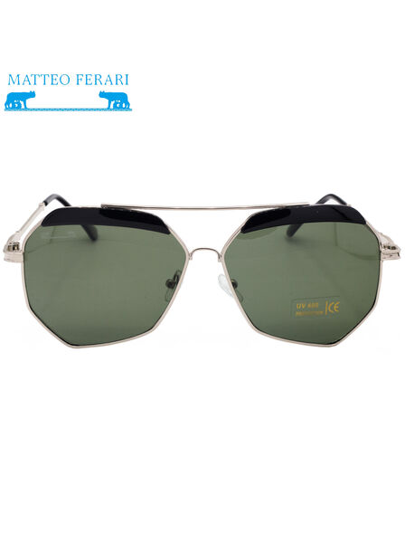 Ochelari de soare Matteo Ferari, UV400, Ramă argintie, MFJH-060S
