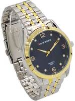 Ceas bărbătesc casual Ulysses WM001BKSG bicolor cu ecranul negru lateral dreapta