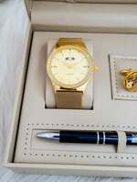 Set bărbătesc Cadou Matteo Ferari, Ceas, Butoni si pix metalic MF015B110G