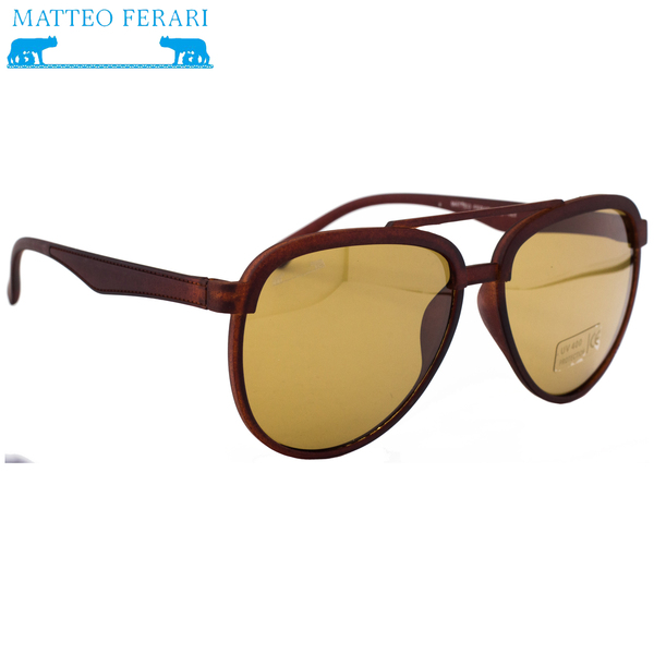 Ochelari de soare pentru Bărbați, Matteo Ferari, Maro, UV400, MFJH-023BR