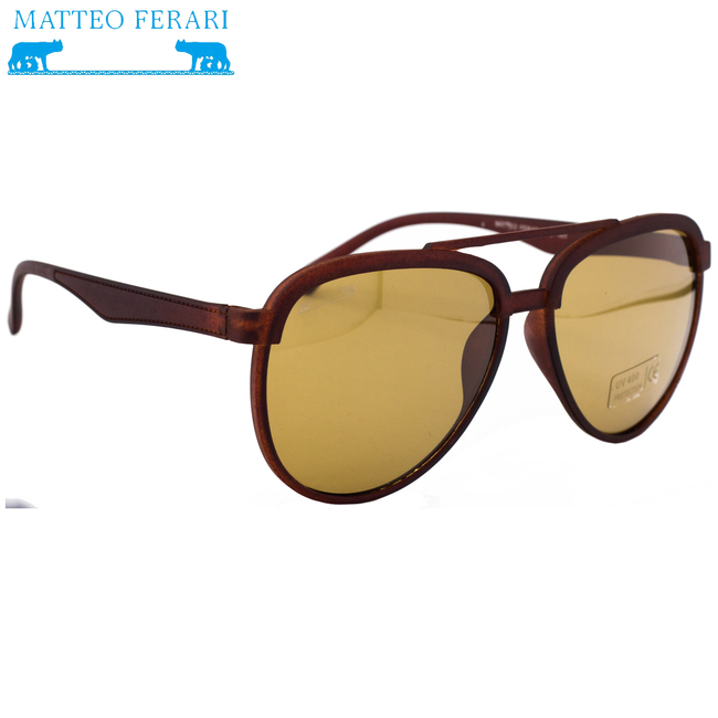 Ochelari de soare pentru Bărbați, Matteo Ferari, Maro, UV400, MFJH-023BR