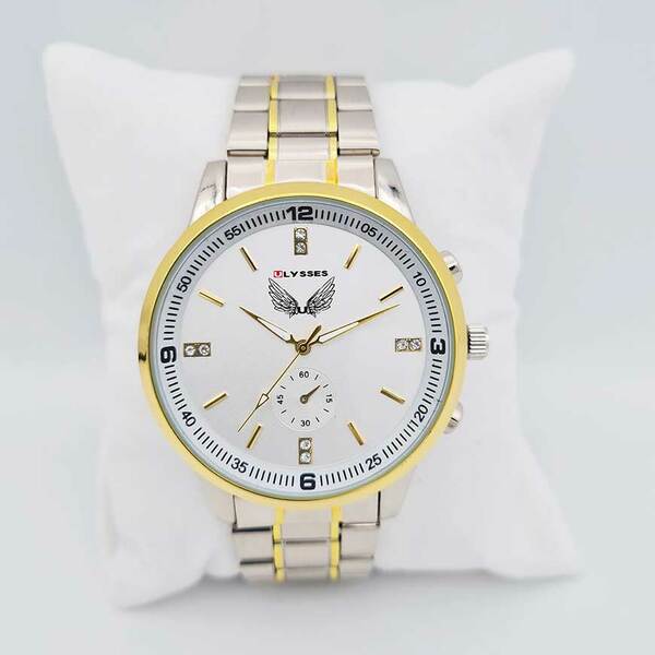 Ceas bărbătesc casual cu ecran alb Ulysses WM005BKSG