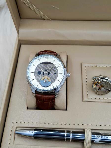 Set bărbătesc Cadou Matteo Ferari, Ceas, Butoni si pix metalic MF017B110G