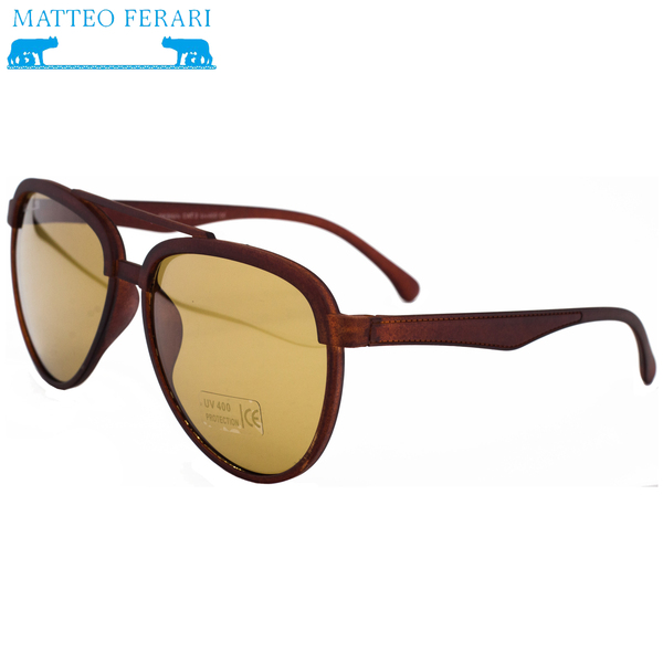 Ochelari de soare pentru Bărbați, Matteo Ferari, Maro, UV400, MFJH-023BR