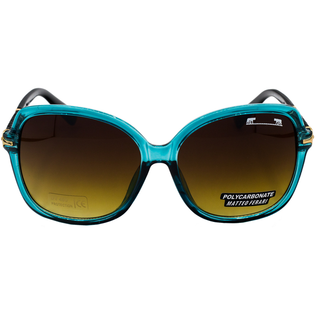 Ochelari de soare pentru Femei, Ramă albastră, Lentile Maro, UV400, MFJH-020BL