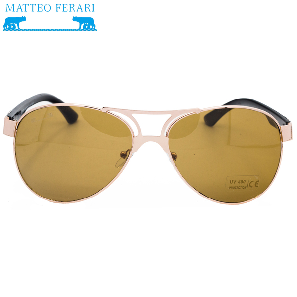 Ochelari de soare Bărbătești stil Aviator, Matteo Ferari, UV400, Maro, MFJH-051BR