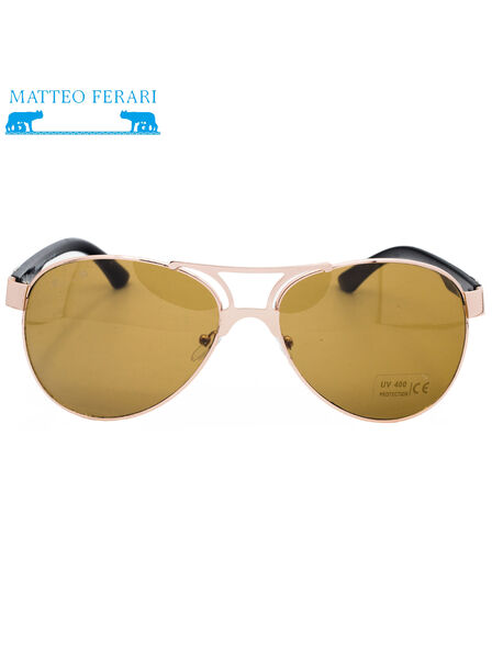 Ochelari de soare Bărbătești stil Aviator, Matteo Ferari, UV400, Maro, MFJH-051BR
