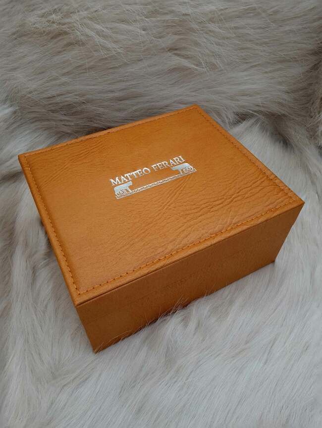 Set bărbătesc Cadou Matteo Ferari, Ceas, Butoni si pix metalic MF027B110G