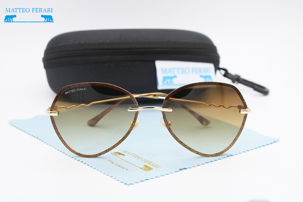 Ochelari de soare pentru Femei, Matteo Ferari, Gradient Maro, MFJH-096BR