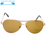 Ochelari de soare stil Aviator, Bărbătești, Matteo Ferari, Maro, UV400, MFJH-050BR