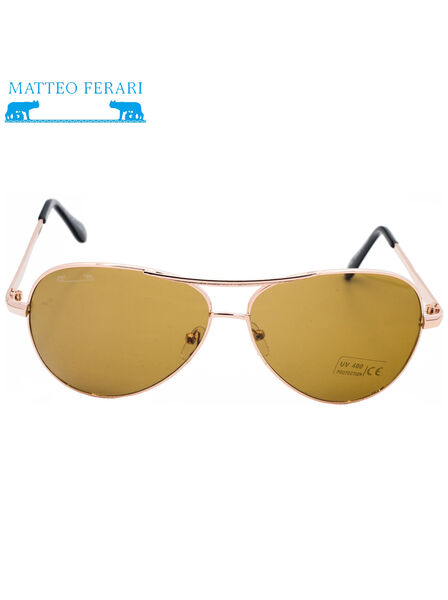 Ochelari de soare stil Aviator, Bărbătești, Matteo Ferari, Maro, UV400, MFJH-050BR