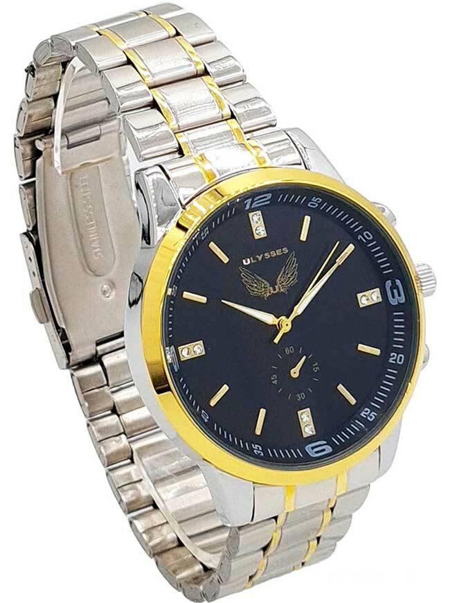 Ceas bărbătesc bicolor cu ecran negru Ulysses WM010BKSG