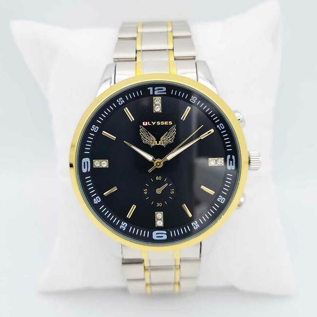Ceas bărbătesc bicolor cu ecran negru Ulysses WM010BKSG