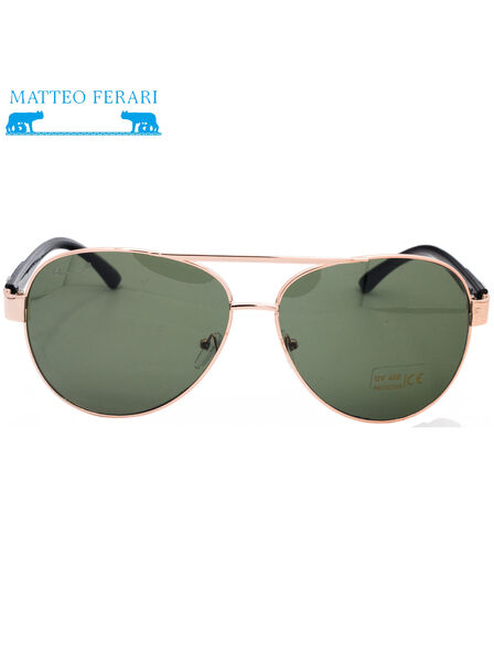 Ochelari de soare Bărbătești, UV400, Matteo Ferari, Rama aurie, MFJH-052G