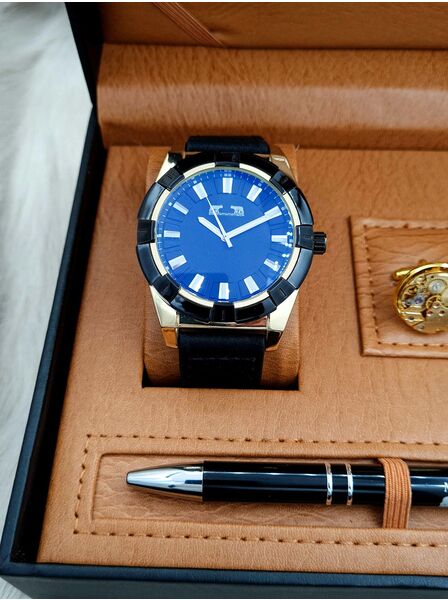 Set bărbătesc Cadou Matteo Ferari, Ceas, Butoni si pix metalic MF033B110G