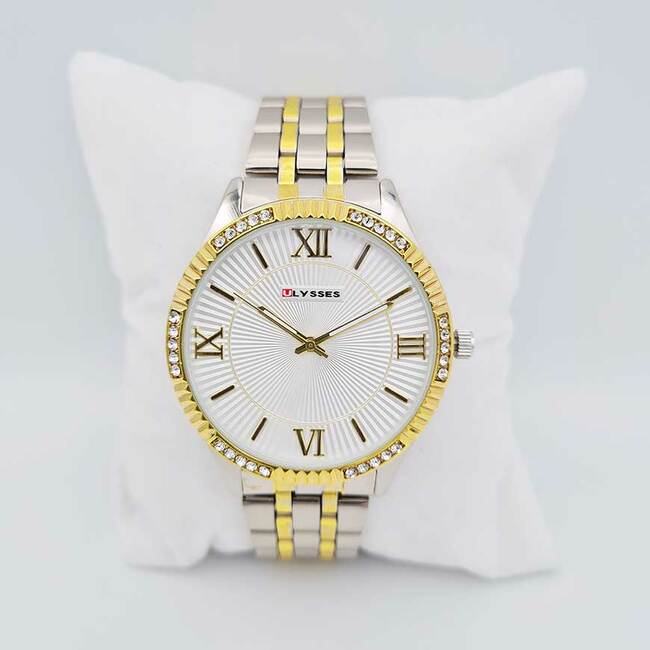 Ceas bărbătesc casual cu ecran alb Ulysses WM013WTSG